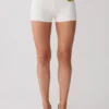 Dimitri Mini Knit Shorts With Belt – Ivory Dimitri Mini Knit Shorts With Belt – Ivory