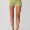 Dimitri Mini Knit Shorts With Belt – Light Olive Dimitri Mini Knit Shorts With Belt – Light Olive