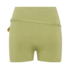 Dimitri Mini Knit Shorts With Belt – Light Olive Dimitri Mini Knit Shorts With Belt – Light Olive
