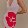 Dorothy Knit Print Mini Dress – Red Deco Fleur Print Dorothy Knit Print Mini Dress – Red Deco Fleur Print