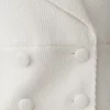 Elara Cropped Collared Jacket – Ivory