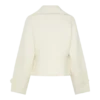 Elara Cropped Collared Jacket – Ivory