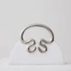 Elianne Satin Frame Clutch Bag – White