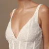 Elsie Pearl Beaded Bustier Top – White Elsie Pearl Beaded Bustier Top – White