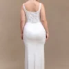 Elsie Pearl Beaded Bustier Top – White Elsie Pearl Beaded Bustier Top – White