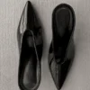 Emerson Patent Faux Leather Point Heel – Black Emerson Patent Faux Leather Point Heel – Black