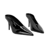 Emerson Patent Faux Leather Point Heel – Black Emerson Patent Faux Leather Point Heel – Black