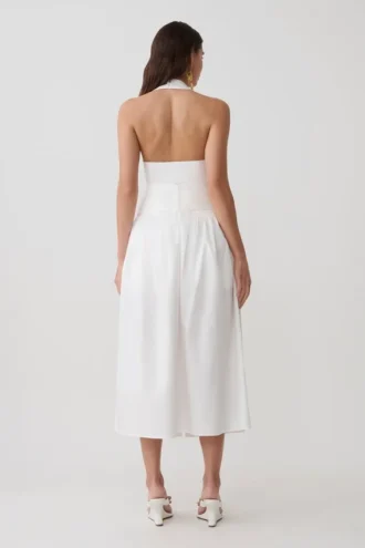 Emery Multi-Wear Cotton Midi Dress – White