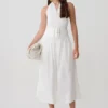 Emery Multi-Wear Cotton Midi Dress – White