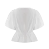 Emilie Puff Sleeve Cotton Top – White