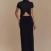 Eris Scuba Jersey Maxi Skirt – Black