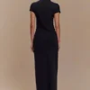 Eris Scuba Jersey Maxi Skirt – Black