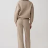 Evan Knit Wide Leg Pants – Beige Marle