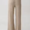 Evan Knit Wide Leg Pants – Beige Marle