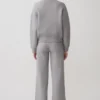 Evan Knit Wide Leg Pants – Grey Marle
