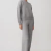 Evan Knit Wide Leg Pants – Grey Marle
