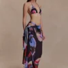 Evie Chiffon Sarong – Multi Fluid Reverie Print Evie Chiffon Sarong – Multi Fluid Reverie Print