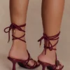 Ezekiel Strappy Sandal Heel – Wine Ezekiel Strappy Sandal Heel – Wine