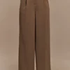 Faith Suiting Wide Leg Pant – Cacao Brown