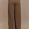 Faith Suiting Wide Leg Pant – Cacao Brown