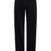 Fatima Satin Straight Leg Pant – Black
