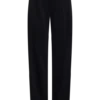 Fatima Satin Straight Leg Pant – Black