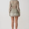 Frankie Satin Mini Skirt – Smoke Frankie Satin Mini Skirt – Smoke