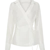 Frankie Organza Cross Over Shirt – White Frankie Organza Cross Over Shirt – White