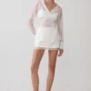 Frankie Organza Cross Over Shirt – White Frankie Organza Cross Over Shirt – White