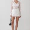 Frankie Organza Cross Over Shirt – White Frankie Organza Cross Over Shirt – White