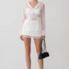 Frankie Satin Mini Skirt – White Frankie Satin Mini Skirt – White