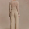 Frannie Gathered Silk Blend Knit Pants – Sand Frannie Gathered Silk Blend Knit Pants – Sand
