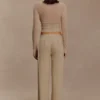 Frannie Gathered Silk Blend Knit Pants – Sand Frannie Gathered Silk Blend Knit Pants – Sand