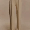 Frannie Gathered Silk Blend Knit Pants – Sand Frannie Gathered Silk Blend Knit Pants – Sand