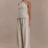 Gabby Straight Leg Linen Pants – Natural