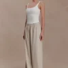Gabby Straight Leg Linen Pants – Natural