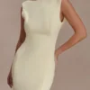 Galilea Crepe Draped Maxi Dress – Lemon