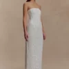 Gemma Strapless Embellished Maxi Dress – Ivory