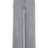 Georgette Mid Rise Paneled Denim Jeans – Grey