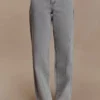 Georgette Mid Rise Paneled Denim Jeans – Grey