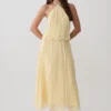Georgia Panelled Midi Skirt – Butter Georgia Panelled Midi Skirt – Butter