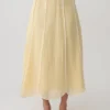 Georgia Panelled Midi Skirt – Butter Georgia Panelled Midi Skirt – Butter