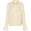 Gia Long Sleeve Satin Shirt – Buttermilk Gia Long Sleeve Satin Shirt – Buttermilk