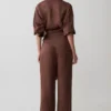 Gia Wrapped Tie Satin Pants – Chocolate Gia Wrapped Tie Satin Pants – Chocolate