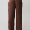 Gia Wrapped Tie Satin Pants – Chocolate Gia Wrapped Tie Satin Pants – Chocolate
