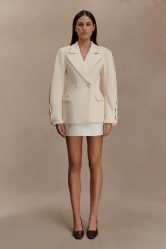 Gina Suiting Mini Skirt – Ivory