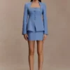 Gina Suiting Mini Skirt – Ocean Blue Gina Suiting Mini Skirt – Ocean Blue