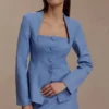 Gina Suiting Mini Skirt – Ocean Blue Gina Suiting Mini Skirt – Ocean Blue