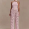 Glinda Crochet Pants – Baby Pink
