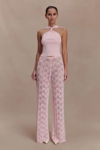Glinda Crochet Pants – Baby Pink